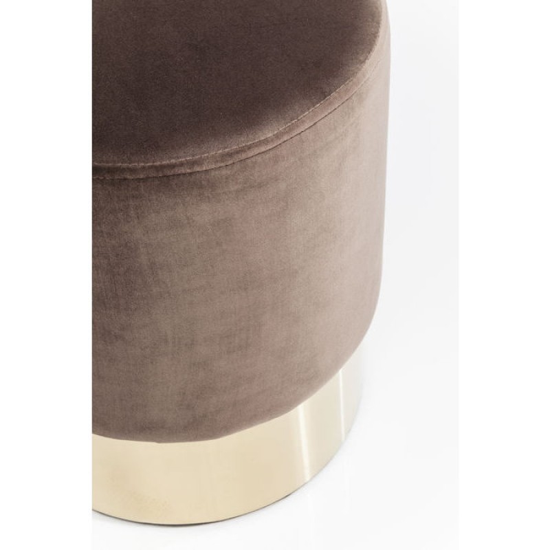 Stool Cherry Brown Brass Ø35cm